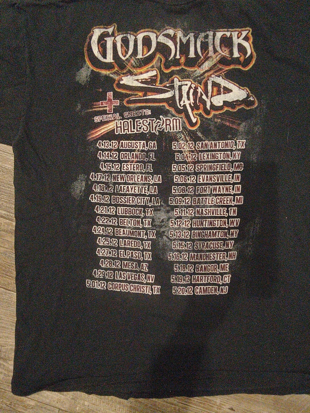 Godsmack Tour Tee with Halestorm Graphic - Black